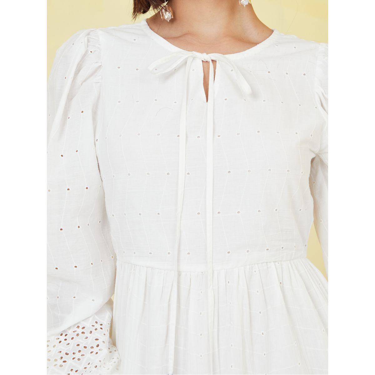 Styli Broderie Tie Up Neck Tiered Maxi Dress-women-clothing-dresses-image-3