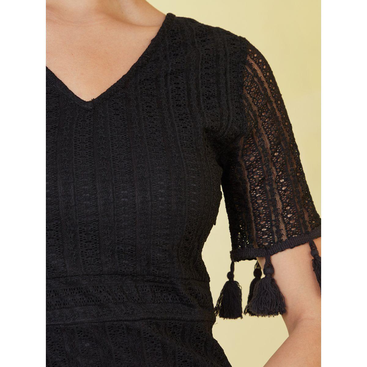 Styli Lace Insert Tassel Detail Bodycon Midi Dress-women-clothing-dresses-image-3