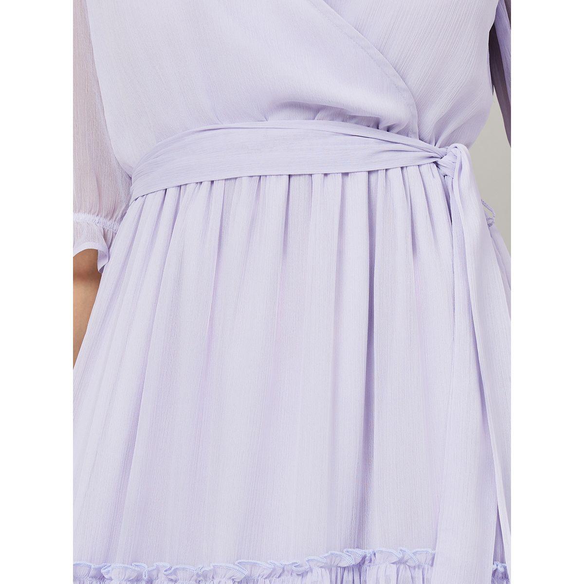 فستان طويل بكسرات مع ربطة خصر-women-clothing-dresses-image-3