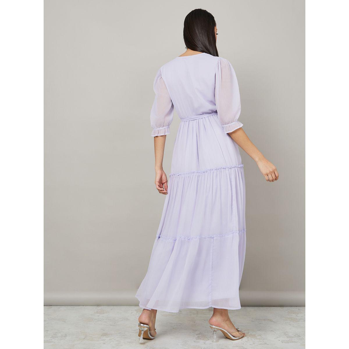 فستان طويل بكسرات مع ربطة خصر-women-clothing-dresses-image-4