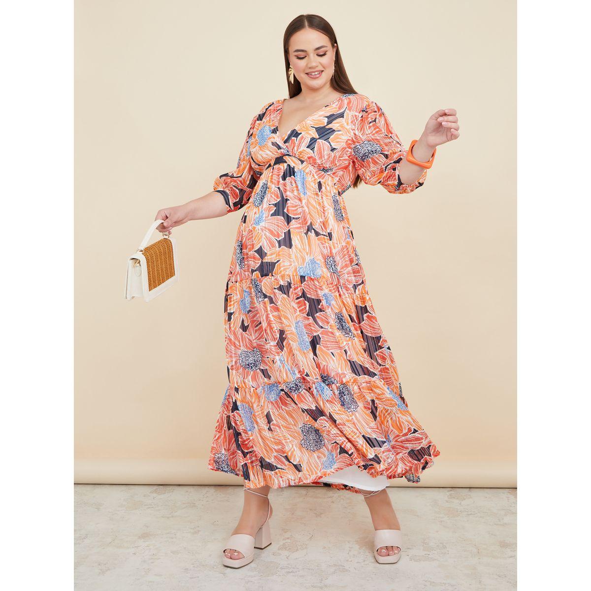 فستان طويل بكسرات وقصة واسعة-women-clothing-dresses-image-1