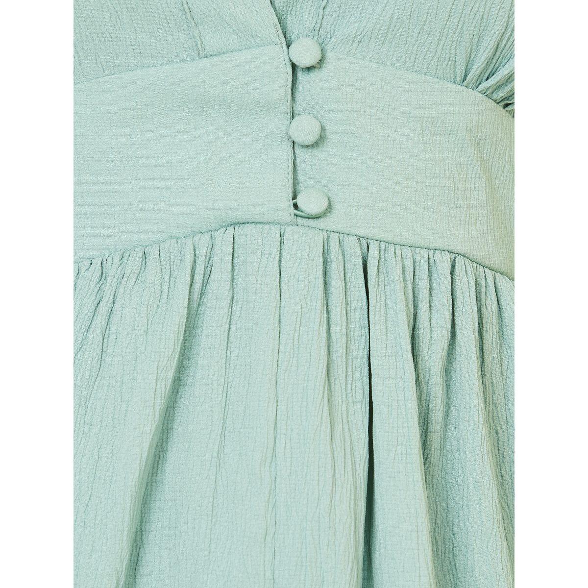 Styli Textured Button Closure Peplum Blouse -women-clothing-shirtsandblouses-blouses-image-3