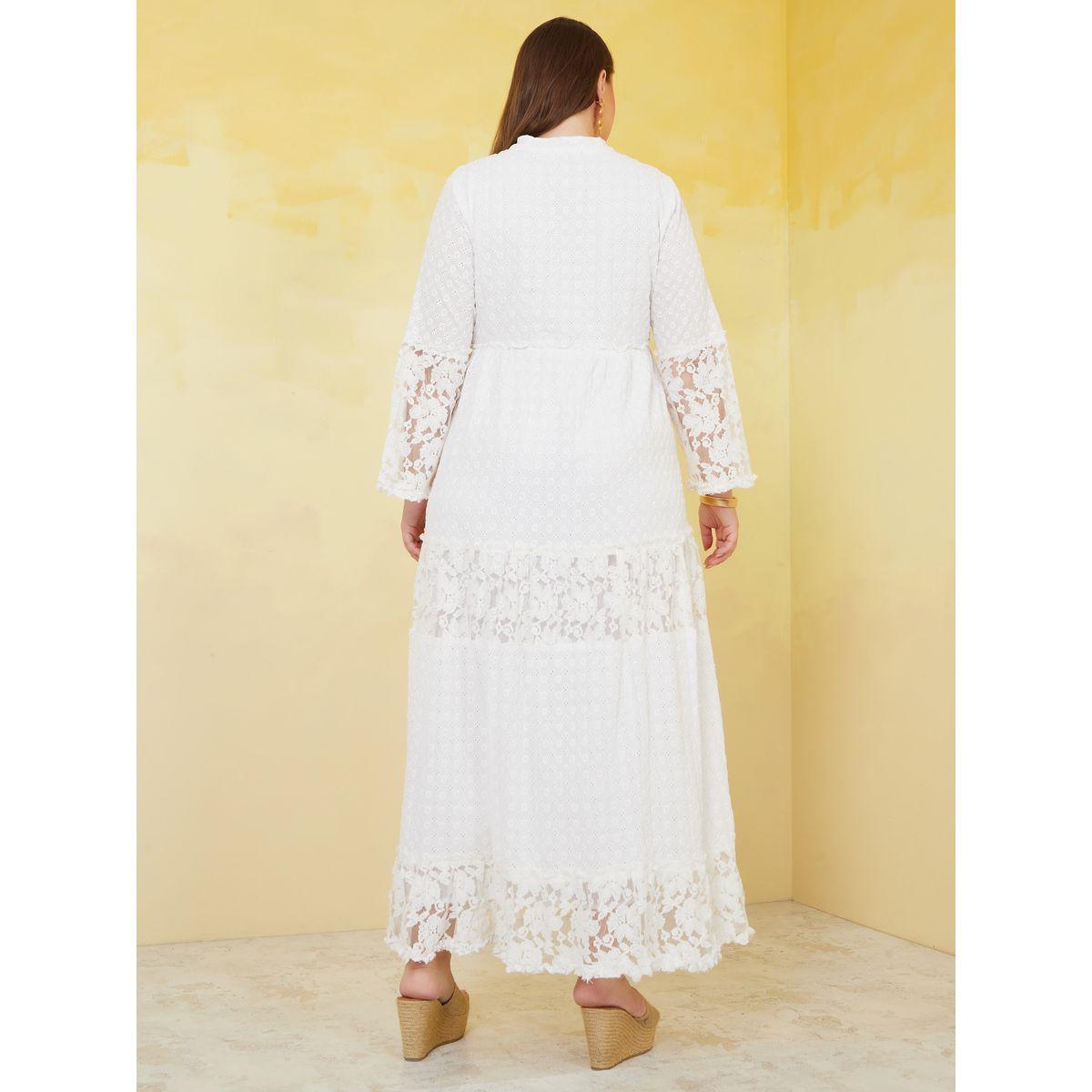 فستن طويل بكسرات وتداخلات دانتيل-women-clothing-dresses-image-4