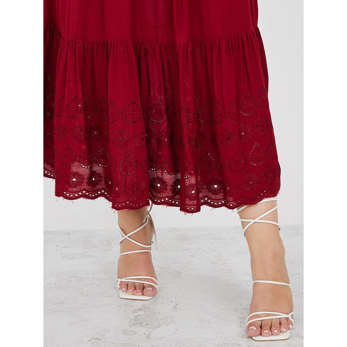 Styli Plus Square Neck Broderie Anglaise Border Maxi Dress-women-clothing-dresses-image-3
