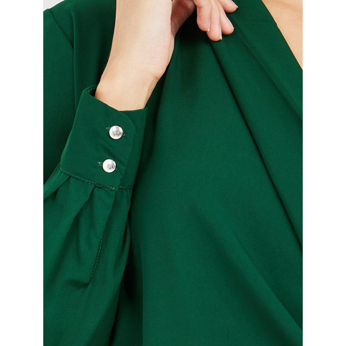 Styli Wrap Front Blouse with Button Cuff-women-clothing-shirtsandblouses-blouses-image-4