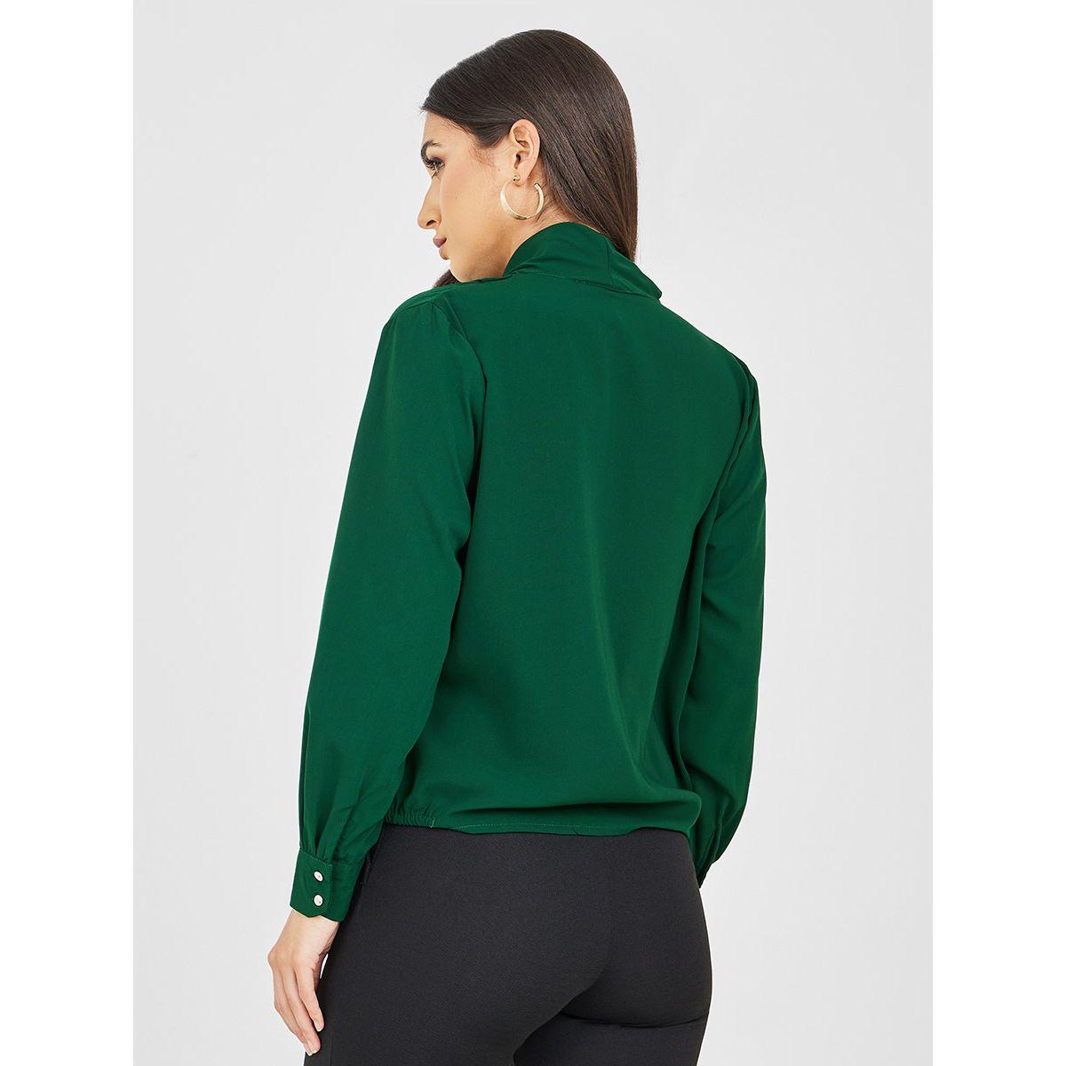 Styli Wrap Front Blouse with Button Cuff-women-clothing-shirtsandblouses-blouses-image-5