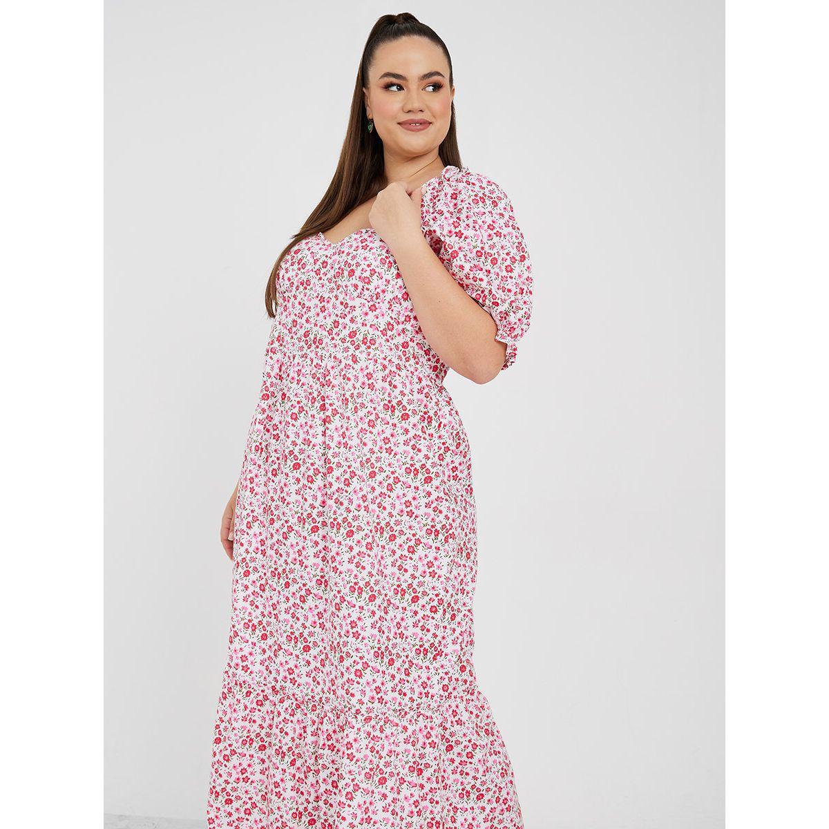 Styli Plus Sweetheart Neck Floral Print A-Line Maxi Dress-women-clothing-dresses-image-2