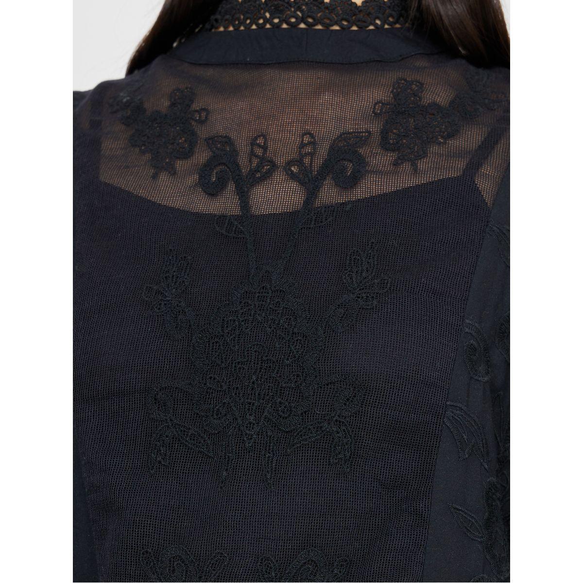 Styli Lace Front High Neck Boxy Fit Blouse-women-clothing-shirtsandblouses-blouses-image-4