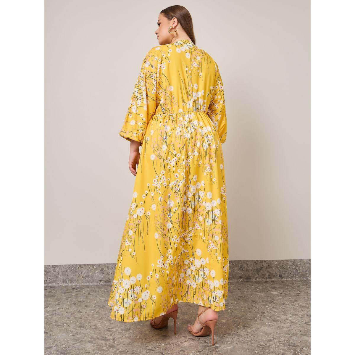 Styli Plus Floral Print Volume Sleeve Maxi Dress-women-clothing-dresses-image-4