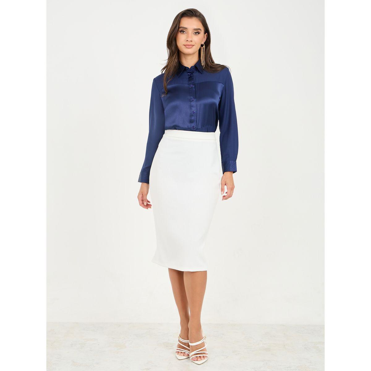 Styli Collared Button Through Sheer Shirt-women-clothing-shirtsandblouses-shirts-image-3