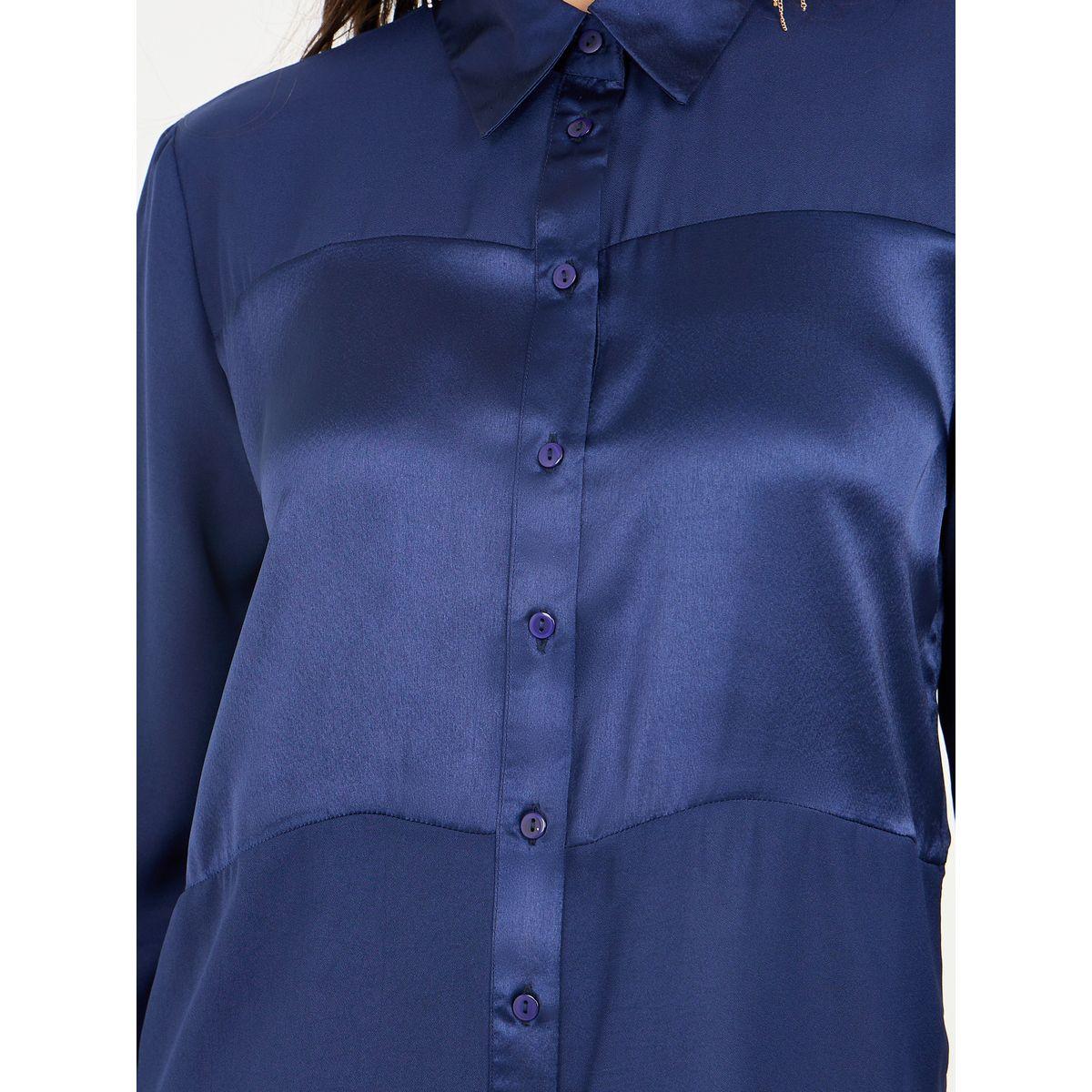 Styli Collared Button Through Sheer Shirt-women-clothing-shirtsandblouses-shirts-image-4