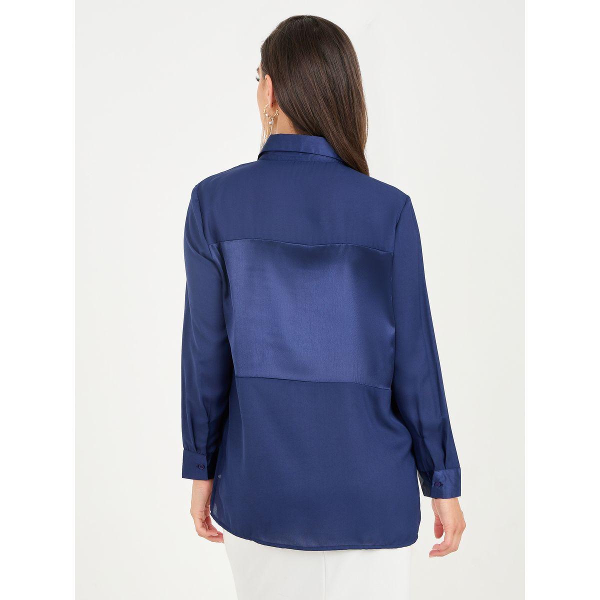 بلوزة بياقة مع أزرار غلق-women-clothing-shirtsandblouses-shirts-image-1