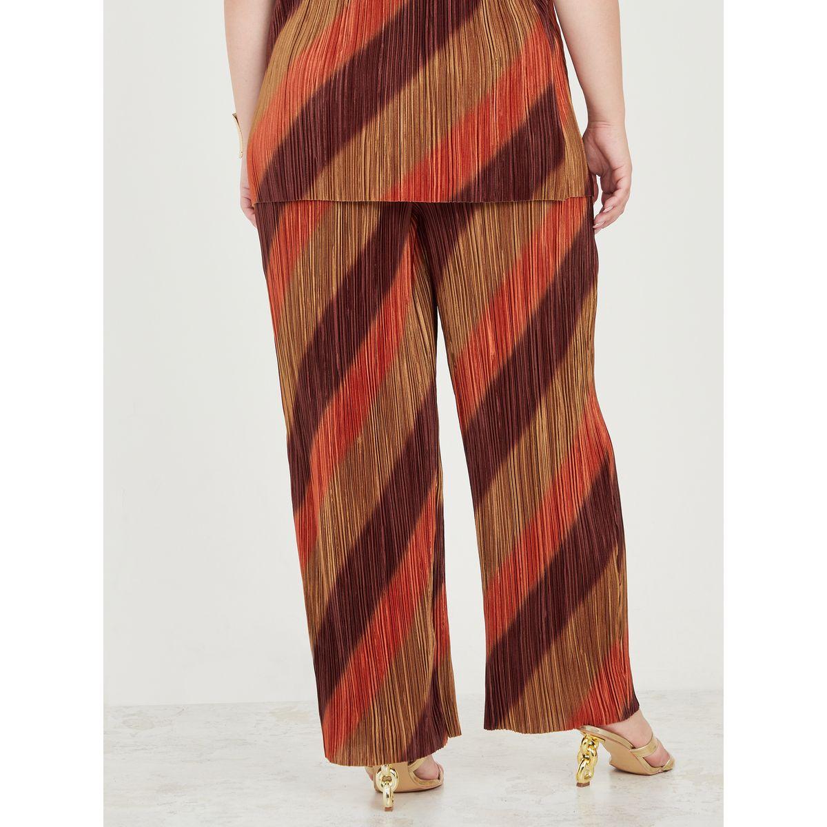 Styli Plus Colorblock Plisse Wide Leg Trouser-women-clothing-bottoms-trousers-image-4