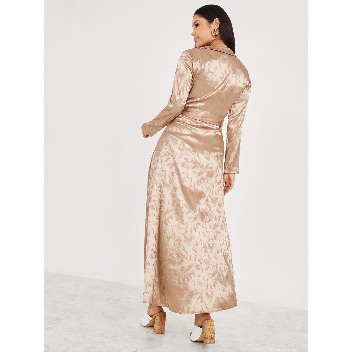 فستان طويل جاكار بأكمام طويلة-women-clothing-dresses-image-4
