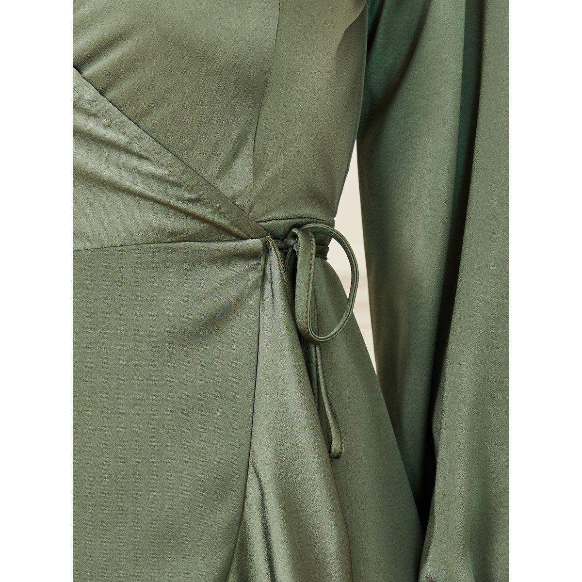 Styli Frill Hem Wrap Maxi Dress with Tie-Up-women-clothing-dresses-image-4
