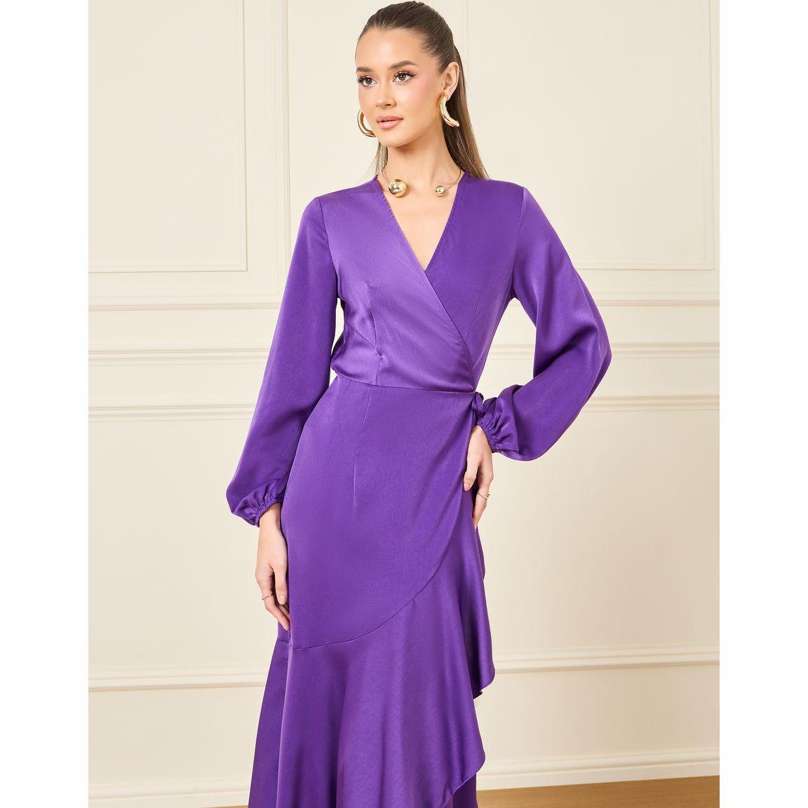 فستان طويل بنمط لف ورباط خصر-women-clothing-dresses-image-3