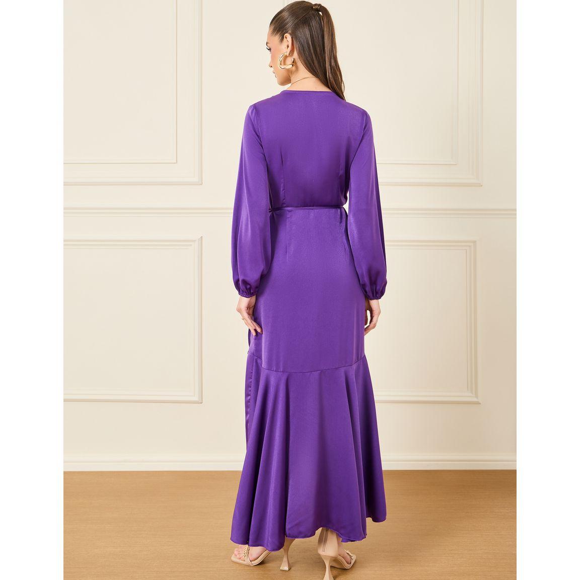 Styli Satin Frill Hem Wrap Maxi Dress-women-clothing-dresses-image-5