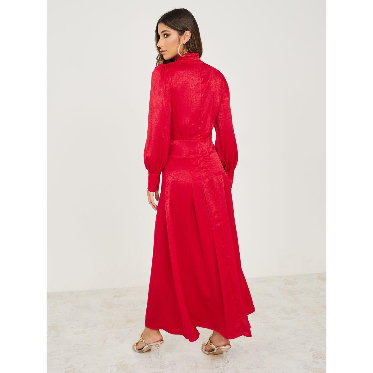 Styli High Neck A-Line Maxi Dress-women-clothing-dresses-image-5