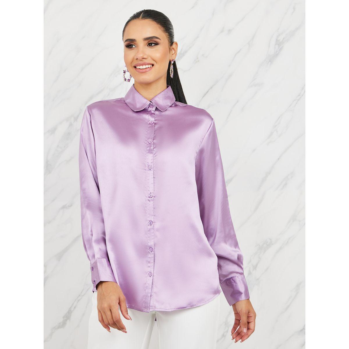 Styli Satin Relaxed Fit Longline Shirt-women-clothing-shirtsandblouses-shirts-image-3