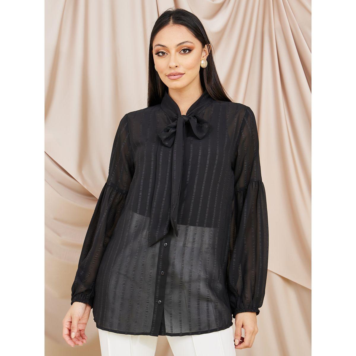 بلوزة مخططة مع أربطة-women-clothing-shirtsandblouses-blouses-image-3