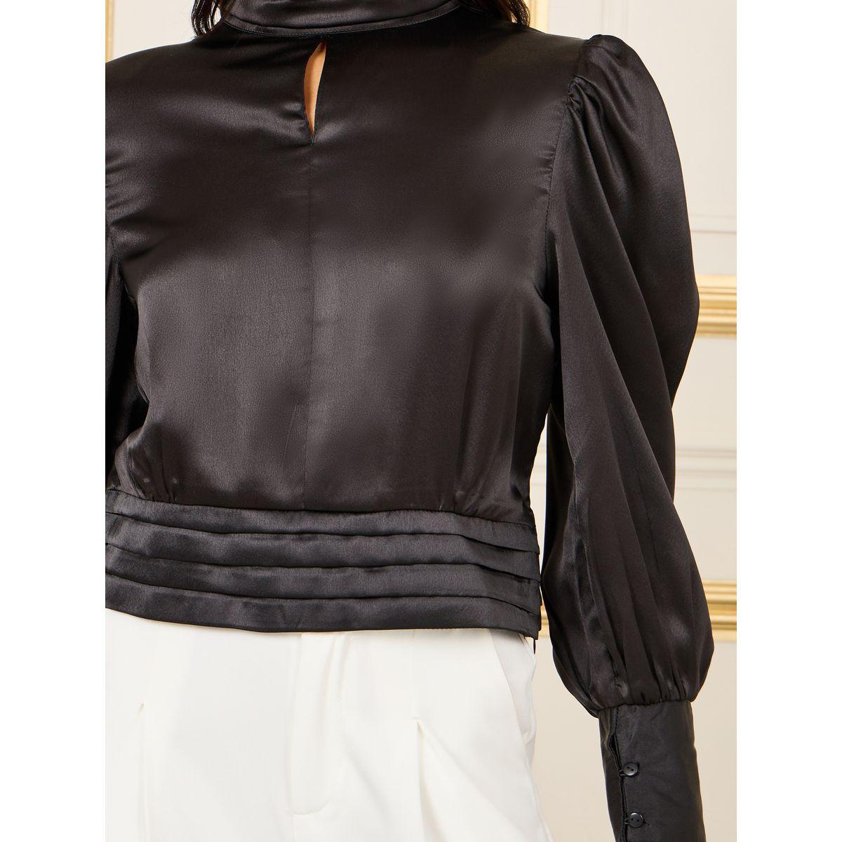 بلوزة ساتان بياقة عالية وكسرات-women-clothing-shirtsandblouses-blouses-image-3