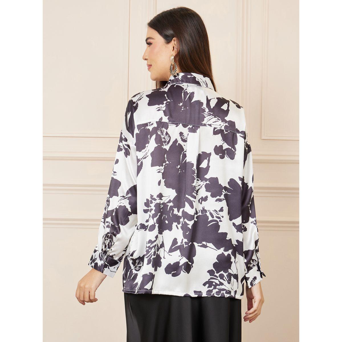 تيشيرت طويل مطبع بطبعة زهور-women-clothing-shirtsandblouses-shirts-image-5