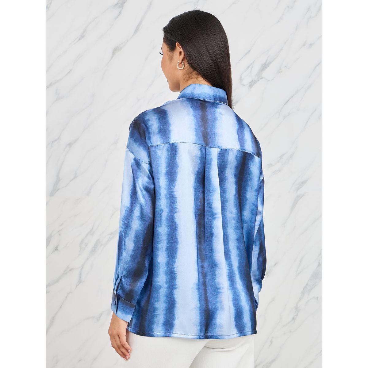 بلوزة باكتاف منخفضة وطبعة تاي داي-women-clothing-shirtsandblouses-shirts-image-5