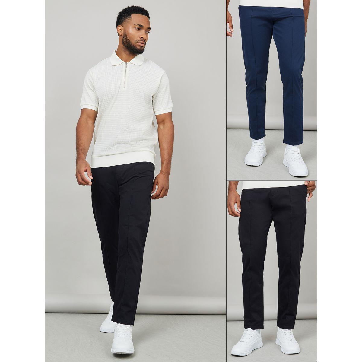 Styli Pack of 2 - Piped Skinny Fit Chinos-men-clothing-bottoms-trousersandchinos-chinos-image-1
