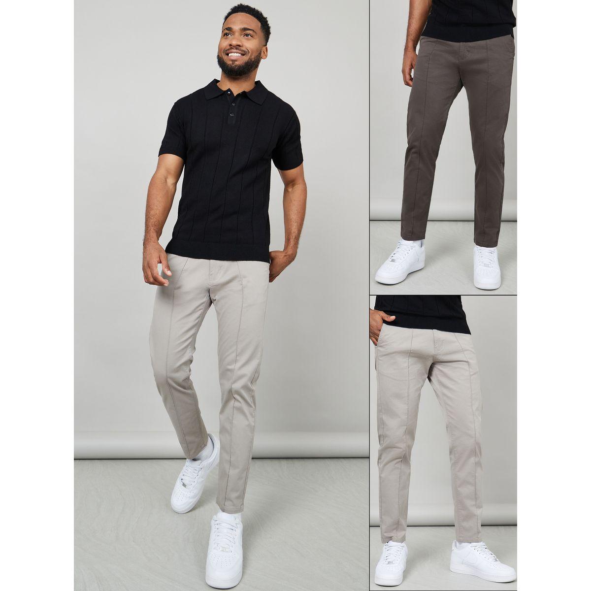 Styli Pack of 2 - Piped Skinny Fit Chinos-men-clothing-bottoms-trousersandchinos-chinos-image-1