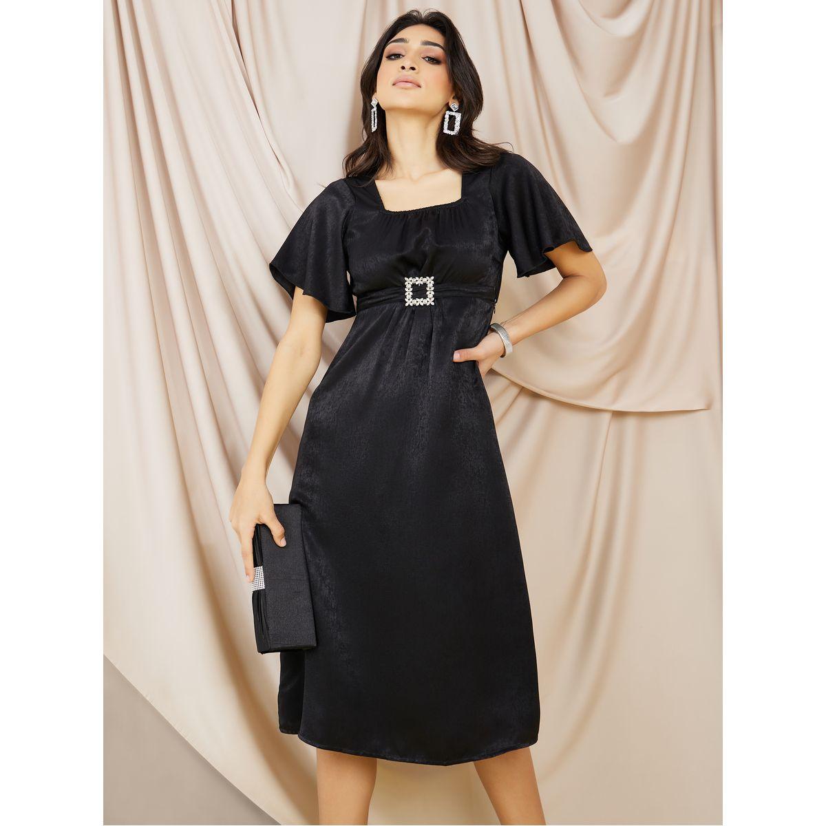 فستان ميدي بأكمام فلوت-women-clothing-dresses-image-1