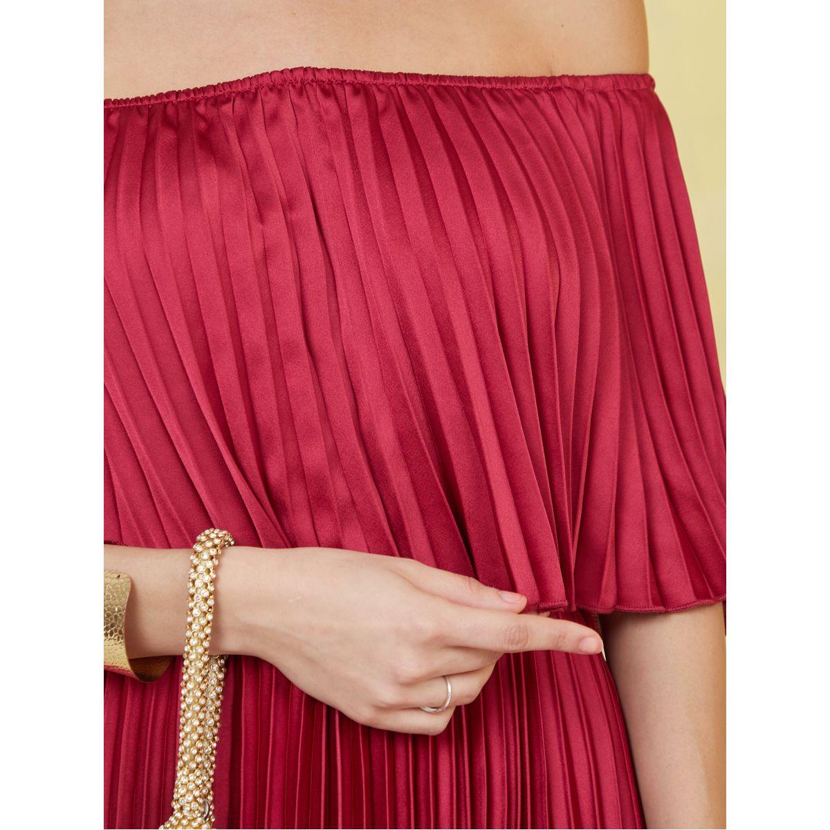 Styli Off Shoulder Pleated A-Line Maxi Dress-women-clothing-dresses-image-3