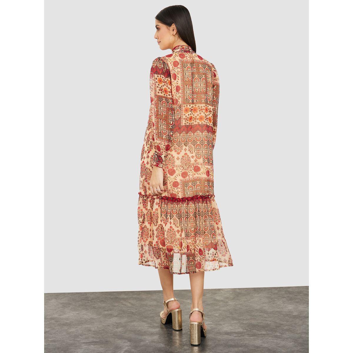 فستان ميدي كاجوال باكمام طويلة-women-clothing-dresses-image-4