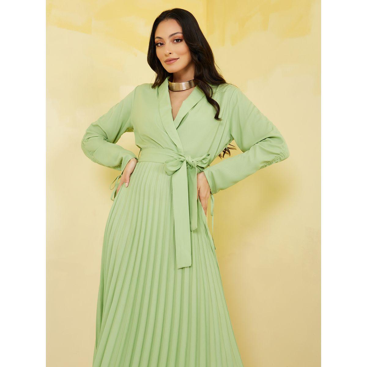 Styli Accordion Pleated Wrap Maxi Dress-women-clothing-dresses-image-2