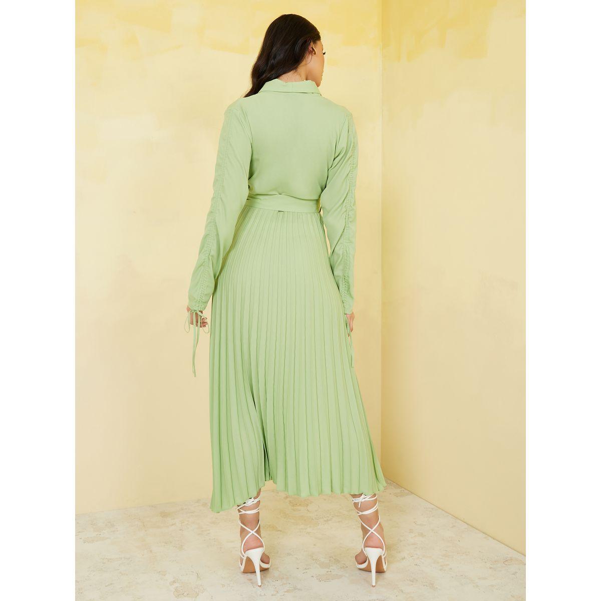 Styli Accordion Pleated Wrap Maxi Dress-women-clothing-dresses-image-4
