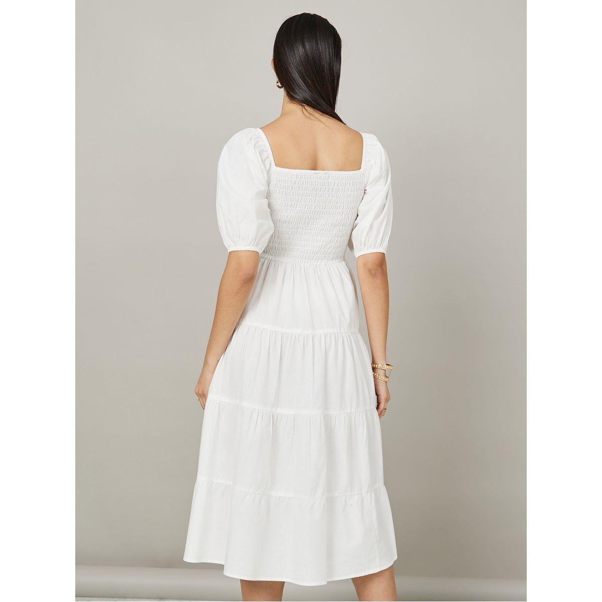 Styli Puff Sleeves Smocked Tiered Midi Dress-women-clothing-dresses-image-4