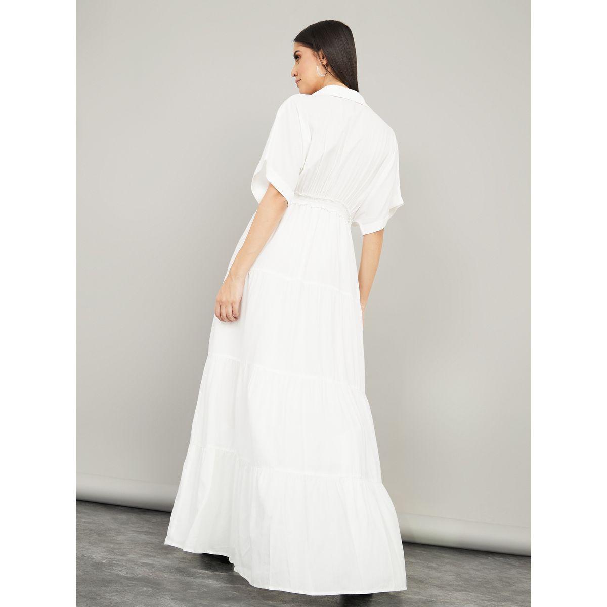 Styli Short Sleeves Collared A-Line Tiered Maxi Dress-women-clothing-dresses-image-4