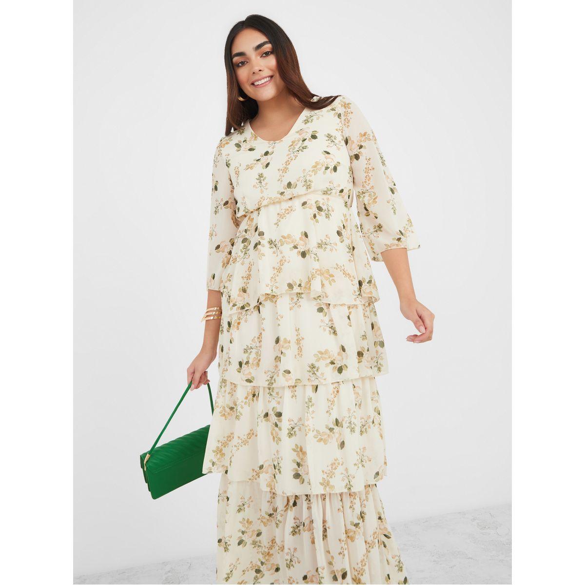 Styli Floral Print Tiered Maxi Dress-women-clothing-dresses-image-2