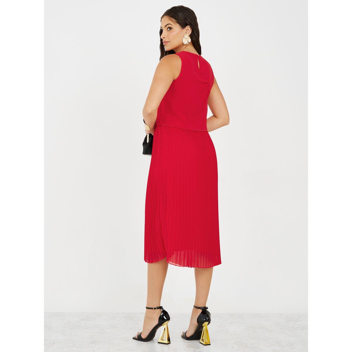 Styli Sleeveless Accordion Pleated Overlay Midi Dress-women-clothing-dresses-image-4