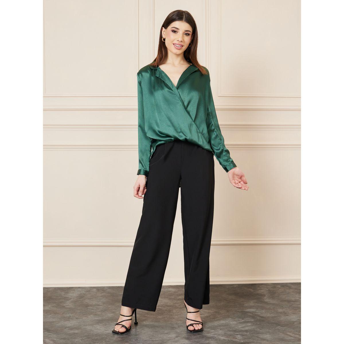 Styli Satin Notch Collar High Low Hem Top-women-clothing-shirtsandblouses-blouses-image-3