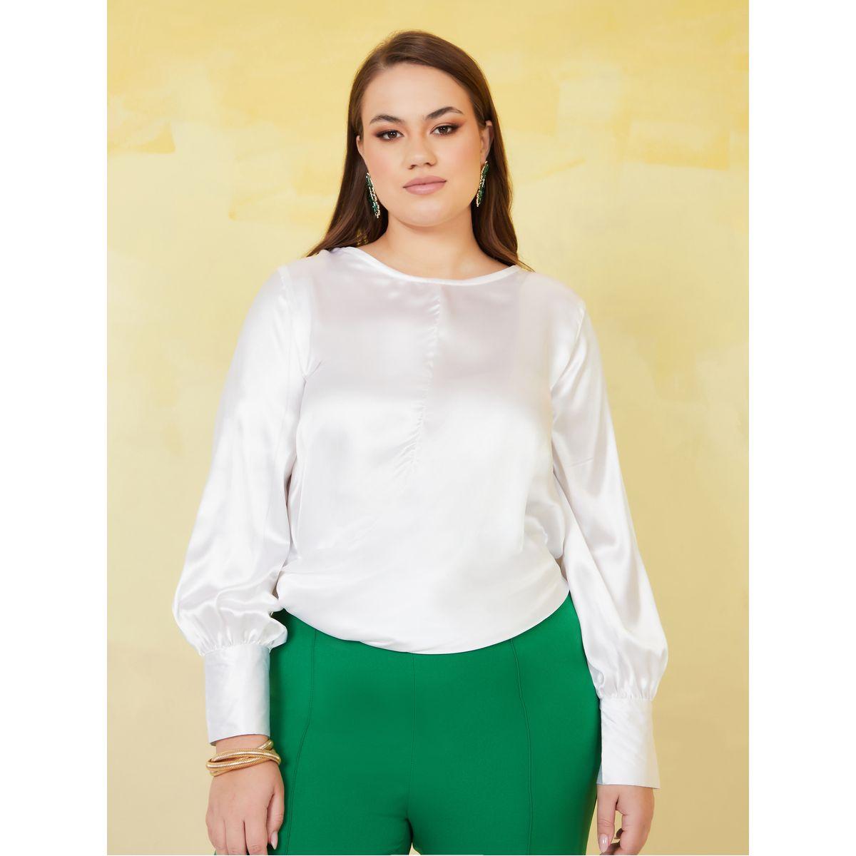 Styli Plus High Neck Satin Wrap Blouse-women-clothing-shirtsandblouses-blouses-image-3