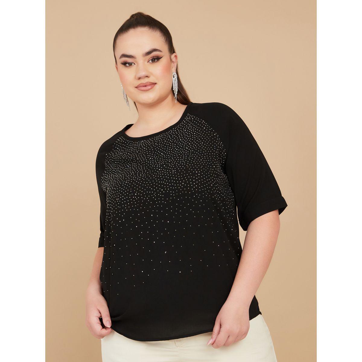 Styli Plus Embellished Raglan Sleeves Top-women-clothing-plussize-shirtsandblouses-blouses-image-1