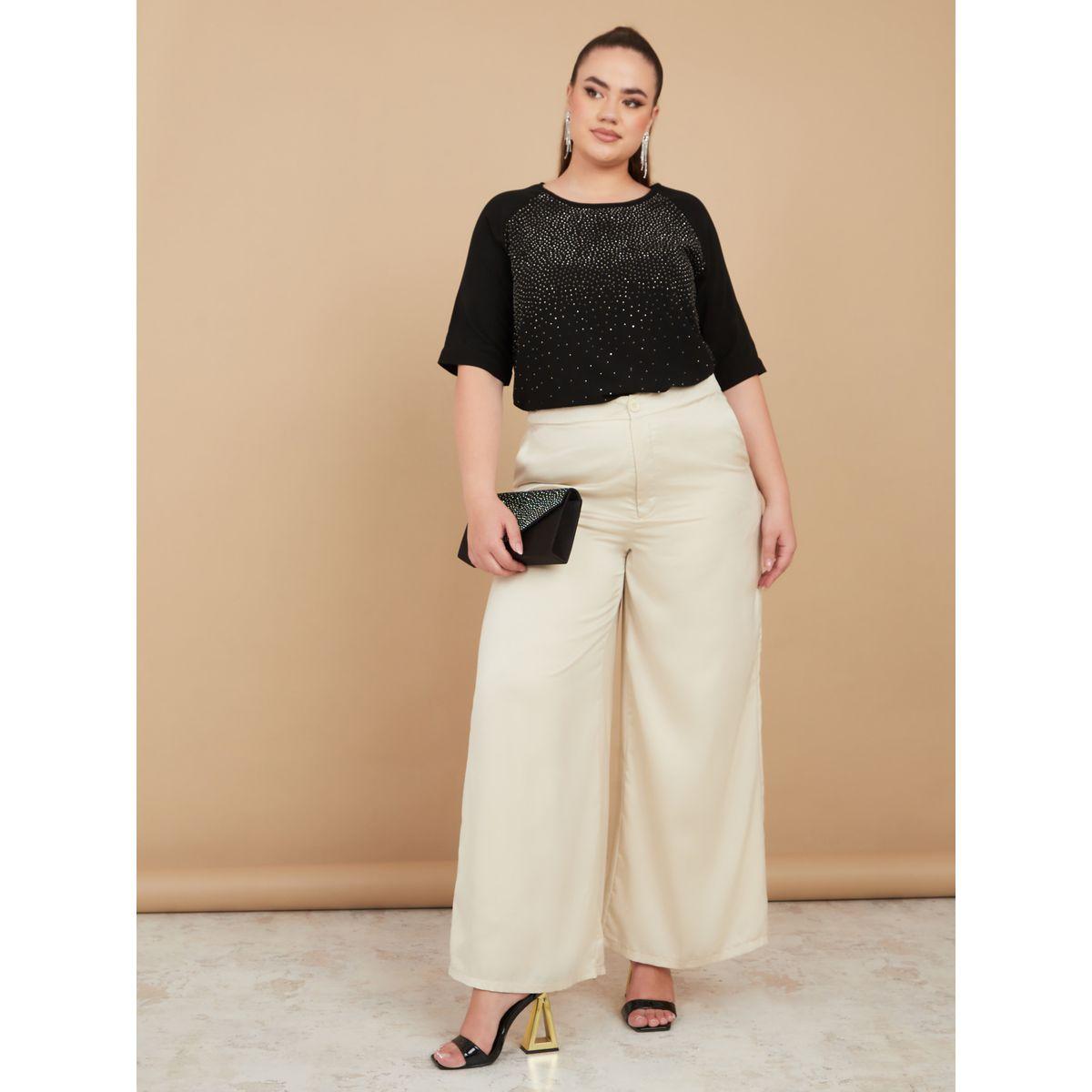 بلوزة كاجوال بأكمام ريجلان-women-clothing-plussize-shirtsandblouses-blouses-image-2