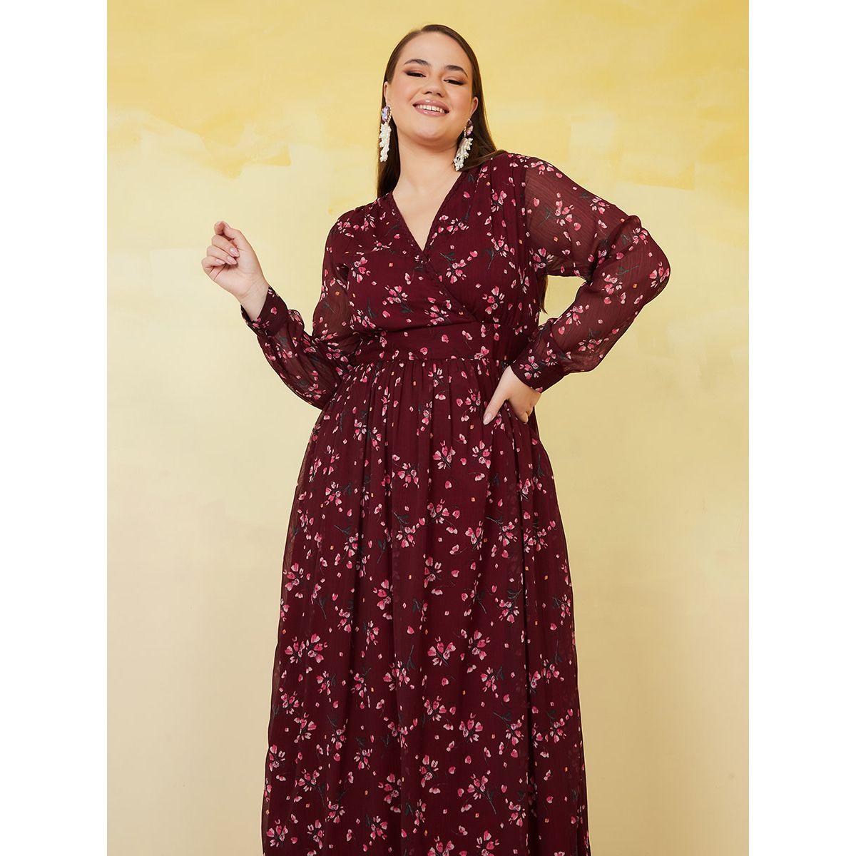Styli Plus Floral Print A-Line Maxi Dress-women-clothing-dresses-image-2