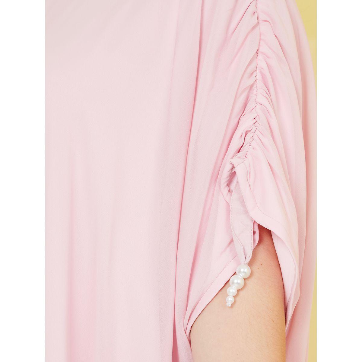 فستان طويل بتفاصيل مزمومة-women-clothing-dresses-image-3