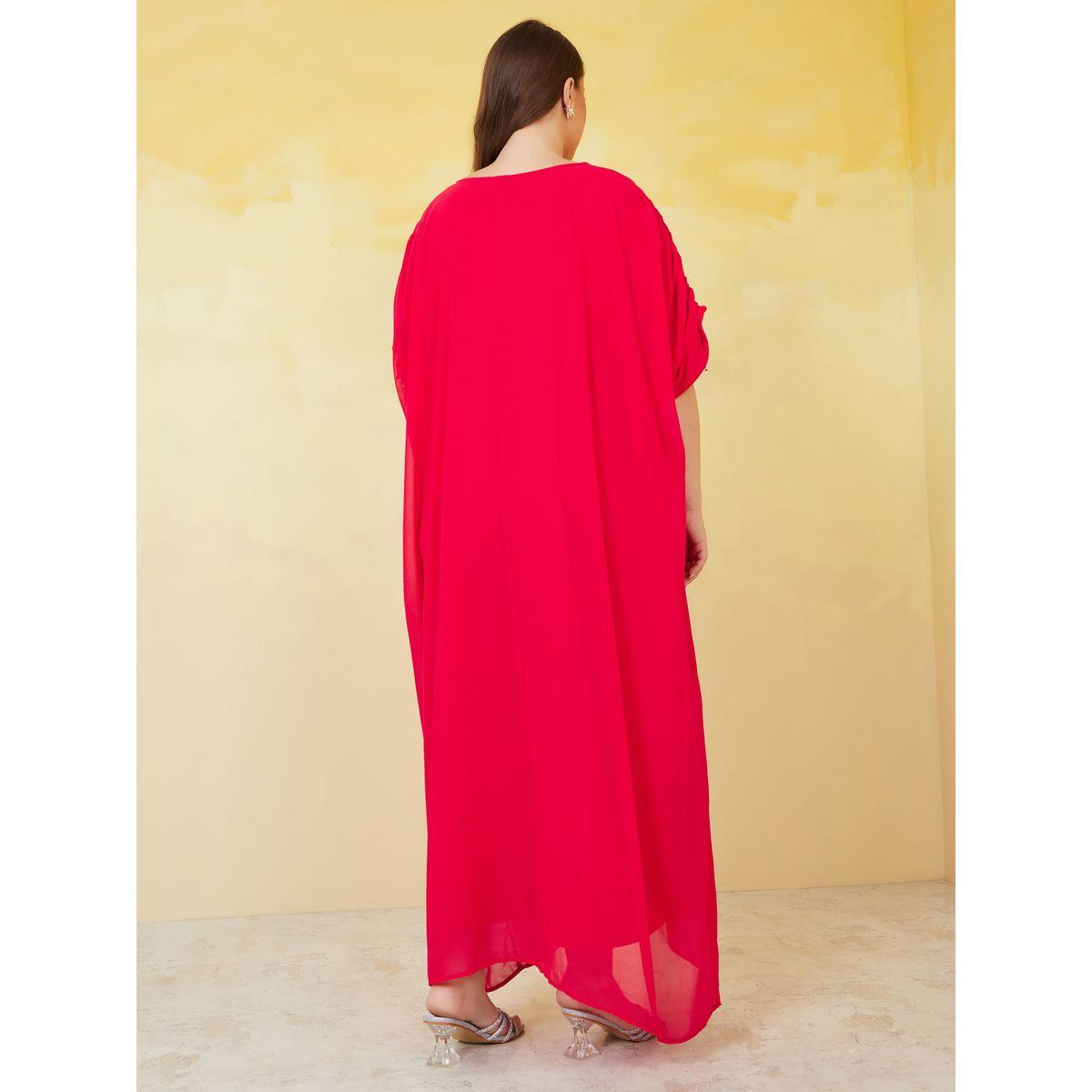 فستان طويل بأكمام مزمومة-women-clothing-dresses-image-4