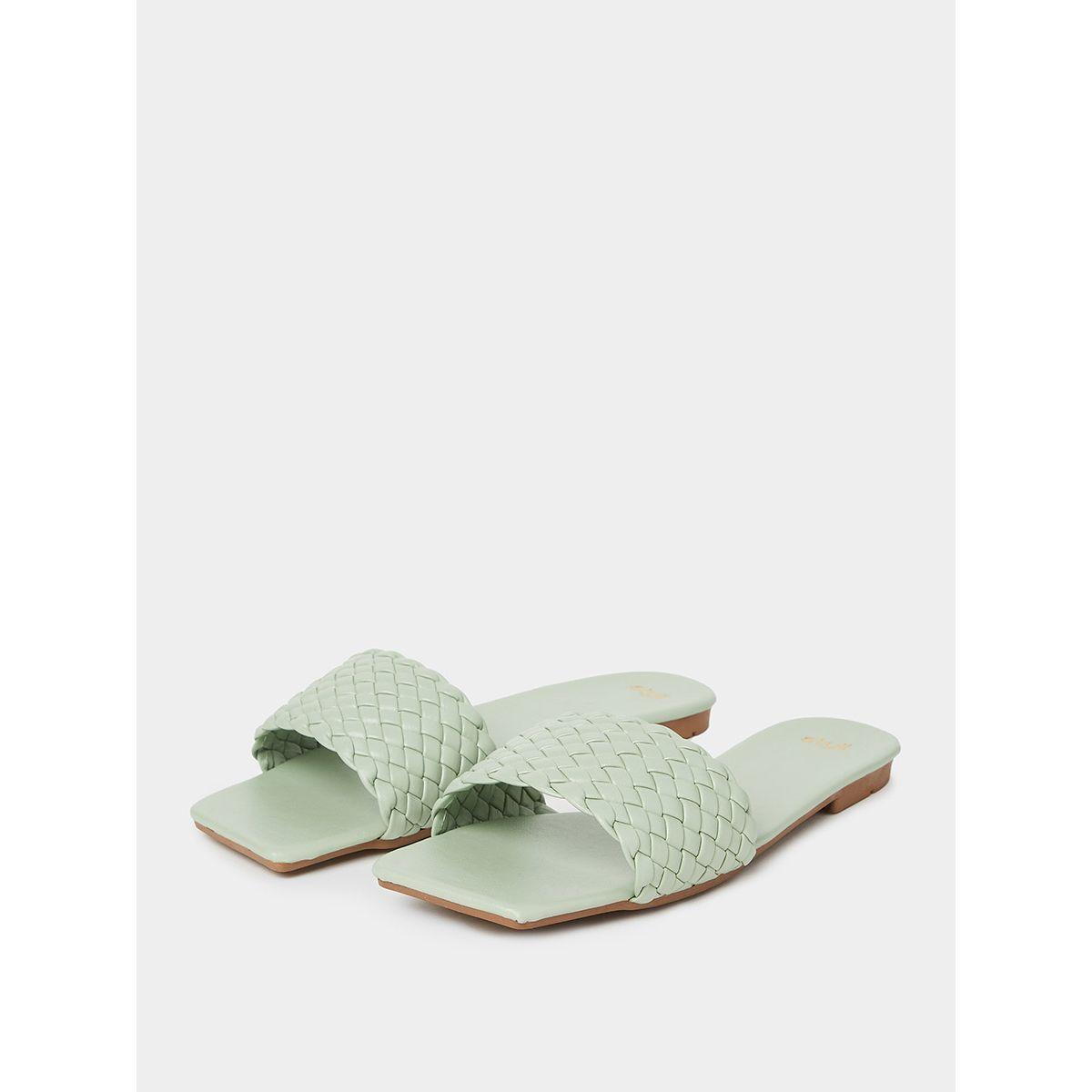 Styli Braided Strap Square Toe Flat Sandal-women-shoes-sandals-flats-image-3