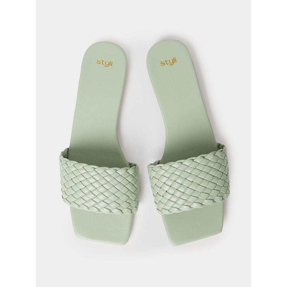 Styli Braided Strap Square Toe Flat Sandal-women-shoes-sandals-flats-image-6