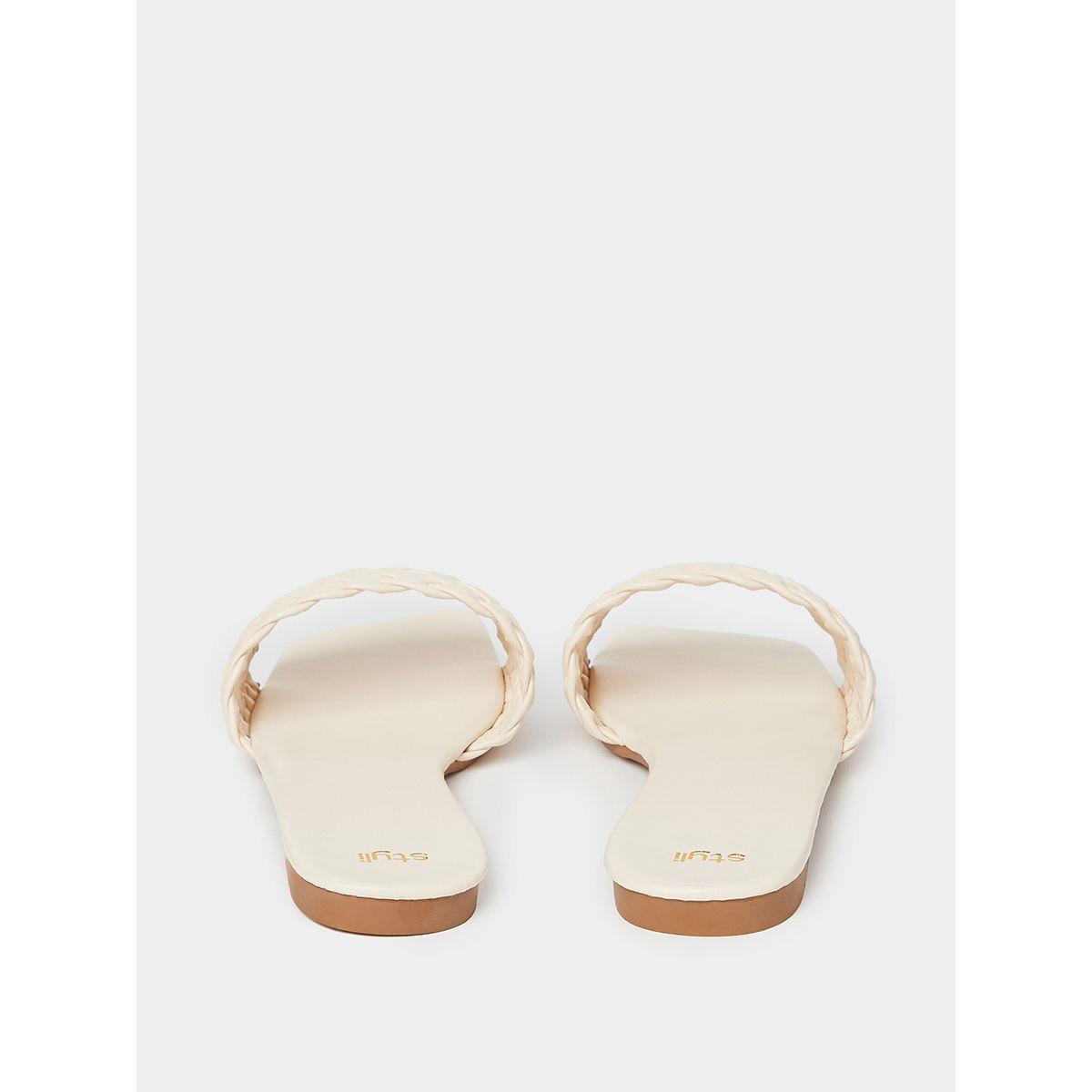 Styli Braided Strap Square Toe Flat Sandal-women-shoes-sandals-flats-image-4