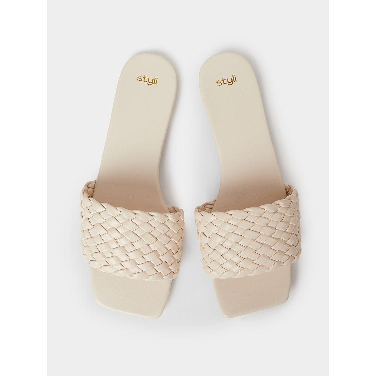 Styli Braided Strap Square Toe Flat Sandal-women-shoes-sandals-flats-image-6