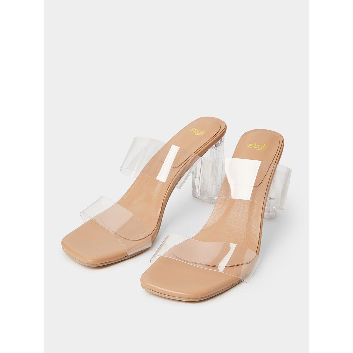 Styli Transparent Strap High Heel Sandals-women-shoes-heels-image-3